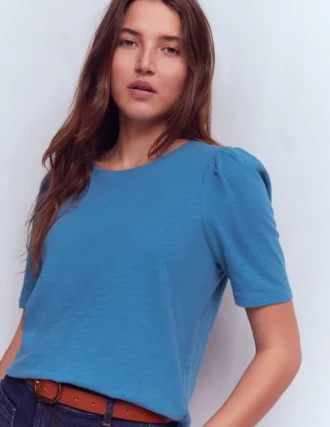 Sophie Puff Sleeve T-shirt Marine Blue