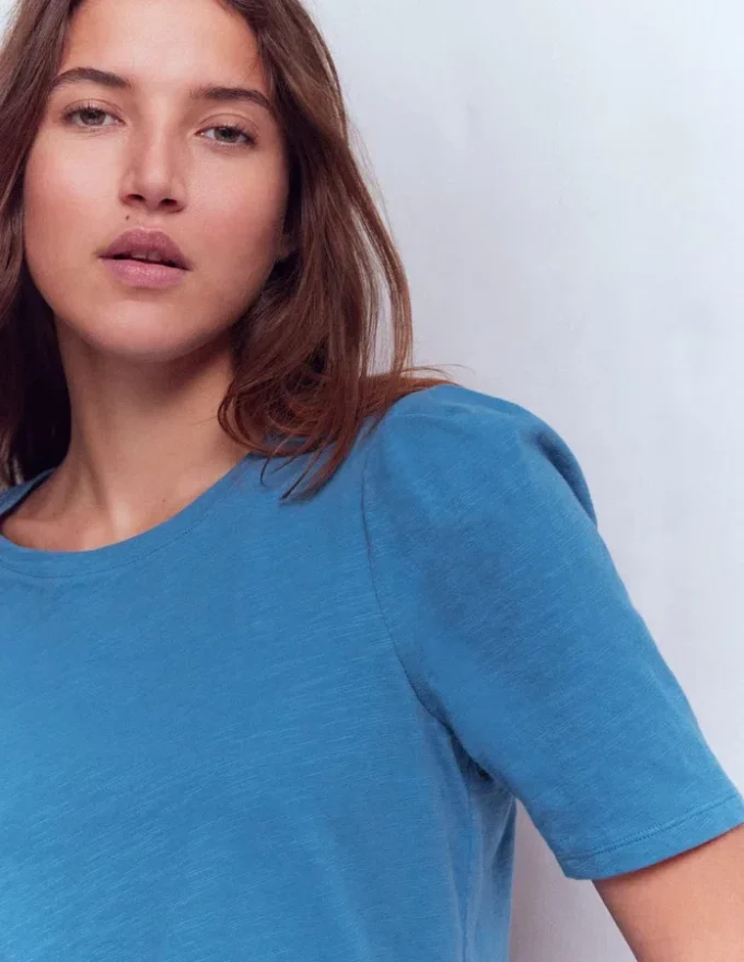 Sophie Puff Sleeve T-shirt Marine Blue Sophie Puff Sleeve T-shirt Marine Blue