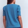 Sophie Puff Sleeve T-shirt Marine Blue Sophie Puff Sleeve T-shirt Marine Blue