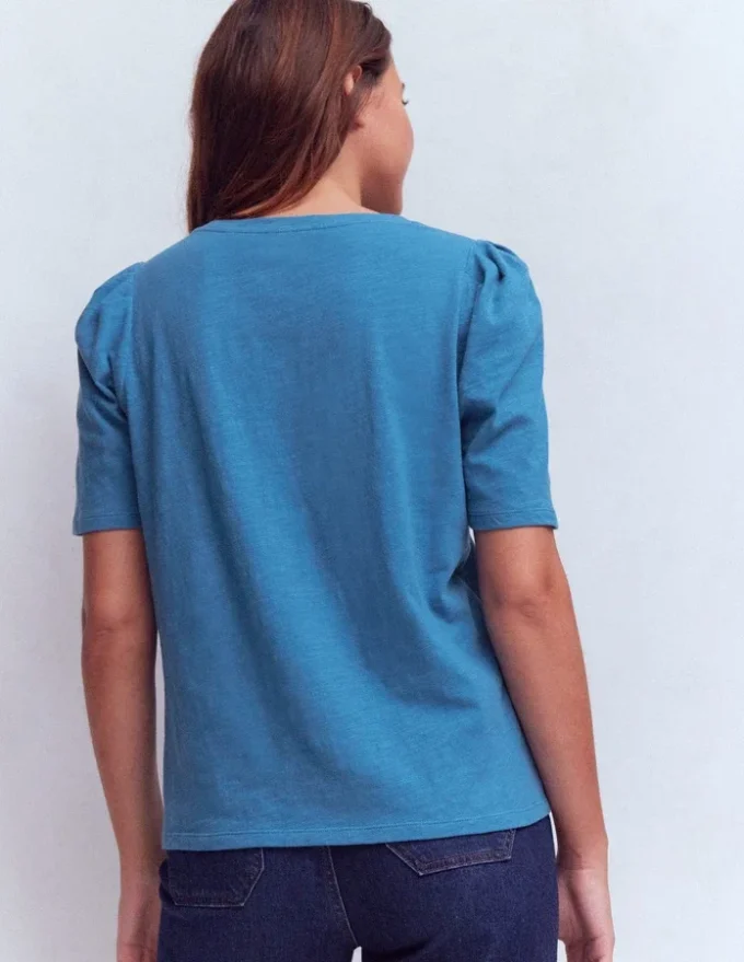 Sophie Puff Sleeve T-shirt Marine Blue Sophie Puff Sleeve T-shirt Marine Blue