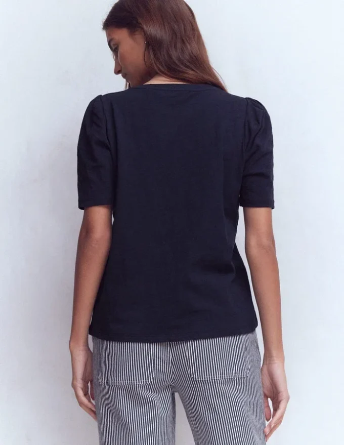 Sophie Puff Sleeve T-shirt Navy Sophie Puff Sleeve T-shirt Navy