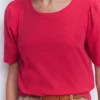 Sophie Puff Sleeve T-shirt Opulent Pink Sophie Puff Sleeve T-shirt Opulent Pink