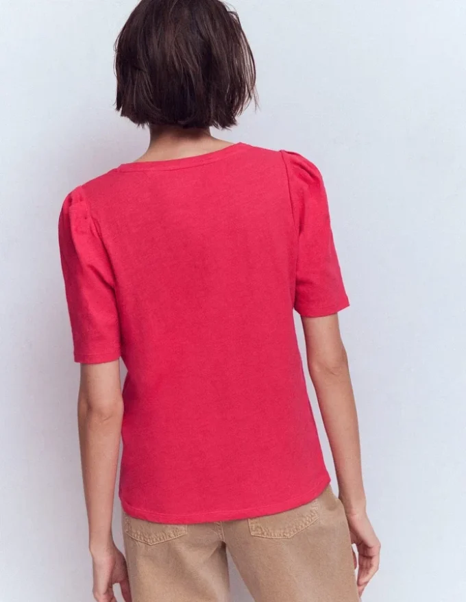 Sophie Puff Sleeve T-shirt Opulent Pink Sophie Puff Sleeve T-shirt Opulent Pink