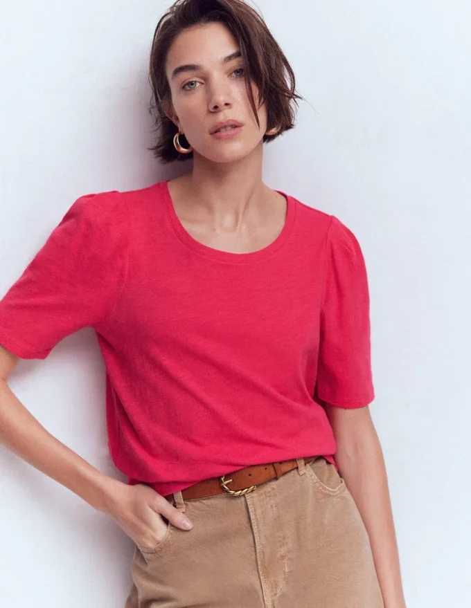 Sophie Puff Sleeve T-shirt Opulent Pink Sophie Puff Sleeve T-shirt Opulent Pink