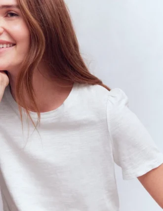 Sophie Puff Sleeve T-shirt White