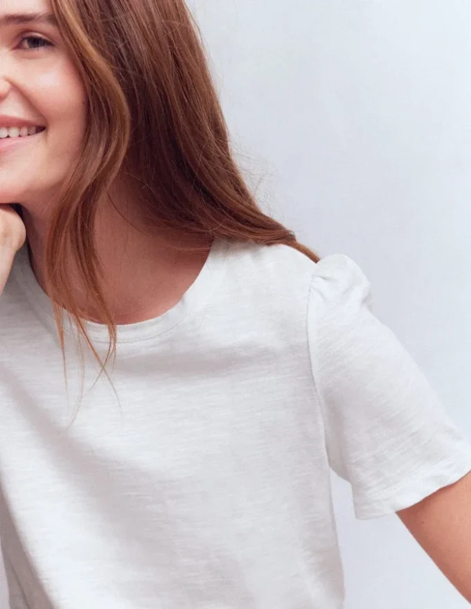 Sophie Puff Sleeve T-shirt White Sophie Puff Sleeve T-shirt White