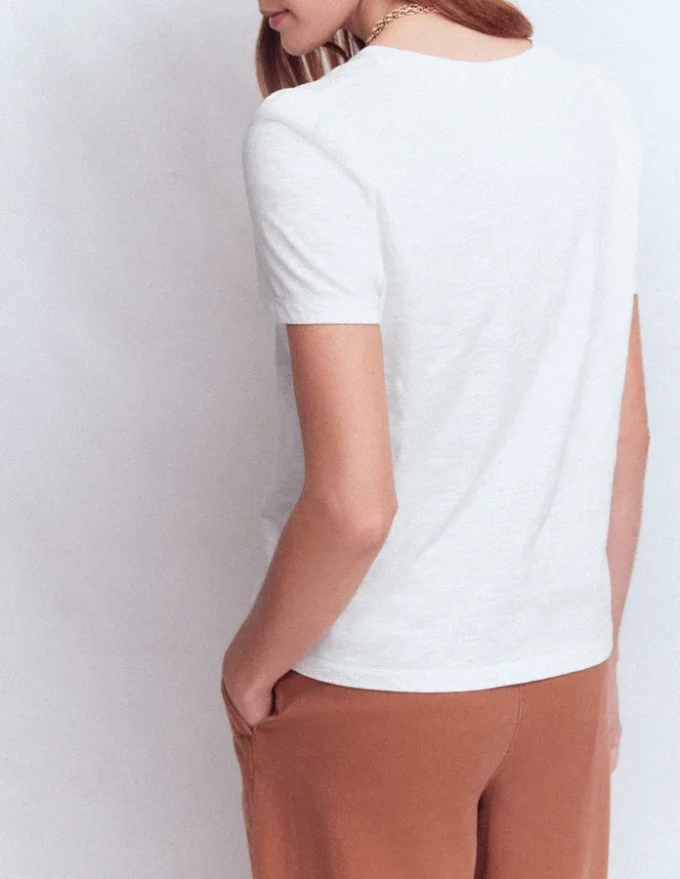Sophie Puff Sleeve T-shirt White Sophie Puff Sleeve T-shirt White