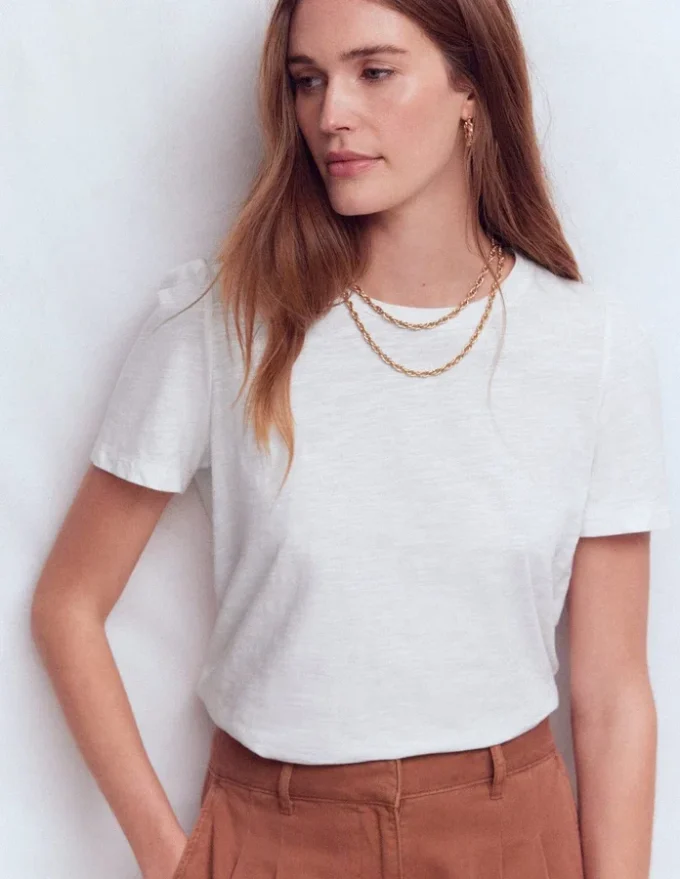 Sophie Puff Sleeve T-shirt White Sophie Puff Sleeve T-shirt White