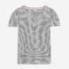 Sophie V-neck Slub T-shirt Ivory, Navy Stripe Sophie V-neck Slub T-shirt Ivory, Navy Stripe