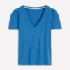 Sophie V-neck Slub T-shirt Vallarta Blue
