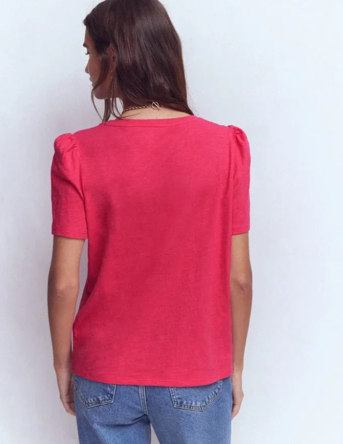 Sophie V-neck Slub T-shirt Virtual Pink Sophie V-neck Slub T-shirt Virtual Pink