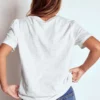 Sophie V-neck Slub T-shirt White Sophie V-neck Slub T-shirt White
