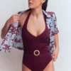 Sorrento Hoop Sash Swimsuit Chocberry Sorrento Hoop Sash Swimsuit Chocberry