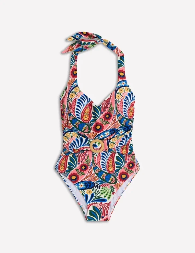 Sorrento Hoop Sash Swimsuit Multi, Enchanted Paisley