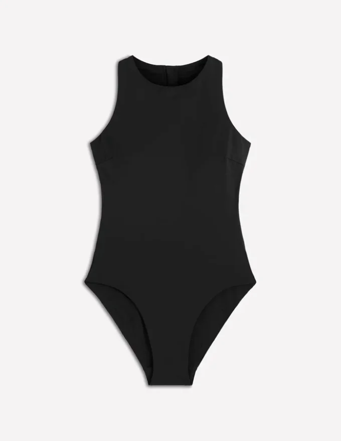 Sporty Rash Guard Swimsuit Black Sporty Rash Guard Swimsuit Black