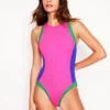 Sporty Rash Guard Swimsuit Colbolt Colourblock Sporty Rash Guard Swimsuit Colbolt Colourblock