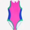 Sporty Rash Guard Swimsuit Colbolt Colourblock Sporty Rash Guard Swimsuit Colbolt Colourblock