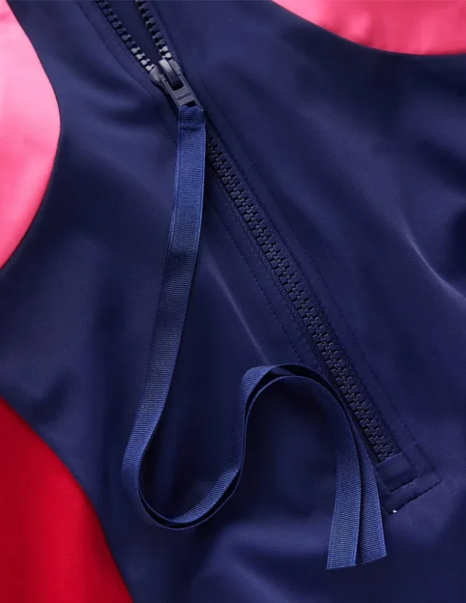 Sporty Rash Guard Swimsuit Navy, Colourblock Sporty Rash Guard Swimsuit Navy, Colourblock