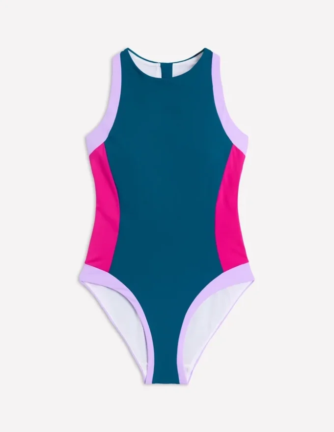 Sporty Rash Guard Swimsuit Oceanside Blue Sporty Rash Guard Swimsuit Oceanside Blue