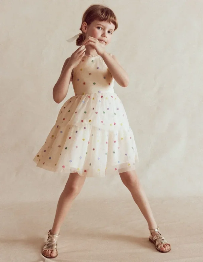 Spot Occasion Dress Soft Ivory Multi Spot Spot Occasion Dress Soft Ivory Multi Spot