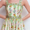 Square Neck Occasion Dress Ivory, Blossom Trail Square Neck Occasion Dress Ivory, Blossom Trail