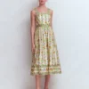 Square Neck Occasion Dress Ivory, Blossom Trail Square Neck Occasion Dress Ivory, Blossom Trail