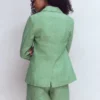 Stamford Linen Blazer Aloe Green Chambray Stamford Linen Blazer Aloe Green Chambray