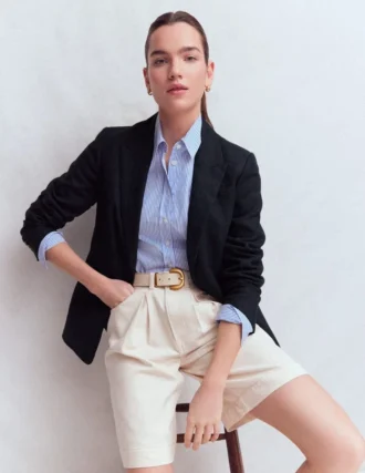 Stamford Linen Blazer Navy