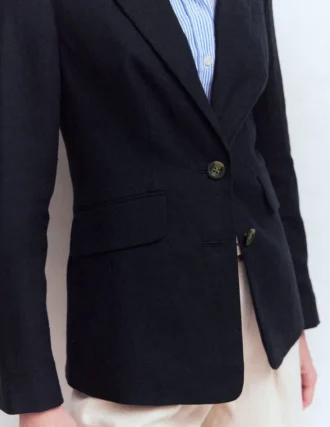 Stamford Linen Blazer Navy
