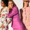 Stamford Linen Blazer Passion Flower