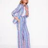 Stamford Linen Blazer Peacock Plume, Red Stripe Stamford Linen Blazer Peacock Plume, Red Stripe