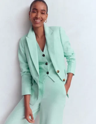 Stamford Linen Blazer Spearmint