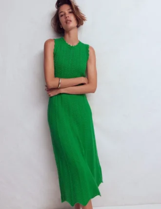 Stella Maxi Crochet Dress Shamrock Green