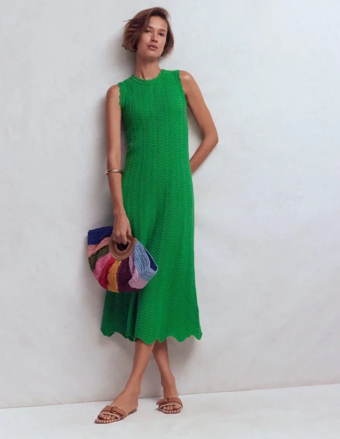 Stella Maxi Crochet Dress Shamrock Green Stella Maxi Crochet Dress Shamrock Green