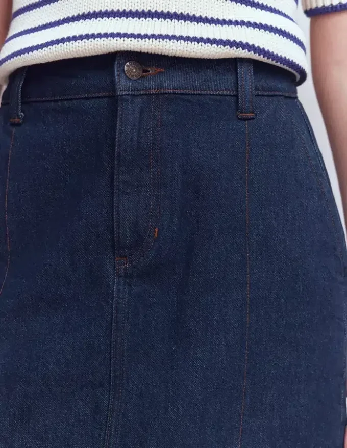 Straight Denim Skirt Indigo Straight Denim Skirt Indigo
