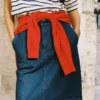 Straight Denim Skirt Indigo Straight Denim Skirt Indigo