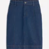 Straight Denim Skirt Indigo Straight Denim Skirt Indigo