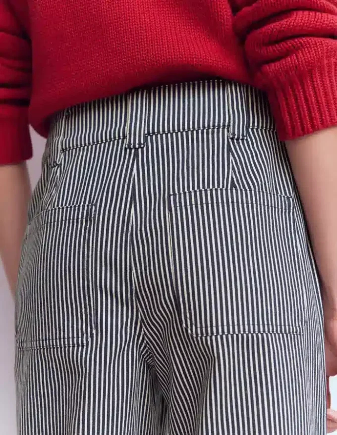 Straight Leg Chino Pants Blue and Ivory Stripe Straight Leg Chino Pants Blue and Ivory Stripe