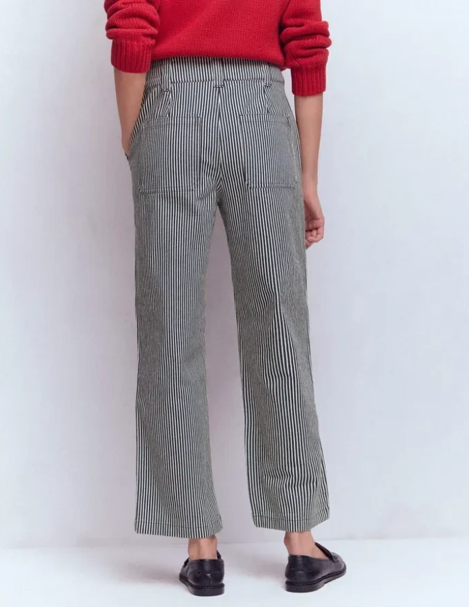 Straight Leg Chino Pants Blue and Ivory Stripe Straight Leg Chino Pants Blue and Ivory Stripe