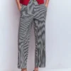 Straight Leg Chino Pants Blue and Ivory Stripe Straight Leg Chino Pants Blue and Ivory Stripe