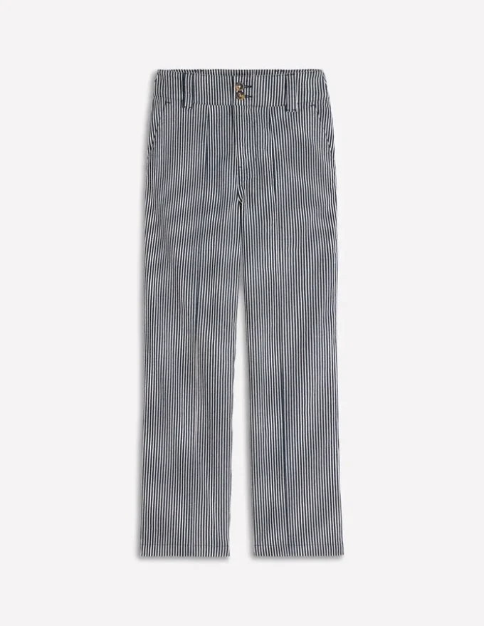 Straight Leg Chino Pants Blue and Ivory Stripe Straight Leg Chino Pants Blue and Ivory Stripe