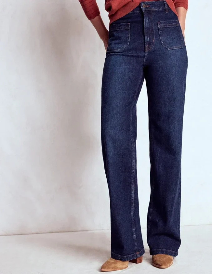 Straight Leg Pocket Jeans Dark Vintage