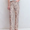 Straight Leg Pocket Jeans Ivory Floral Straight Leg Pocket Jeans Ivory Floral
