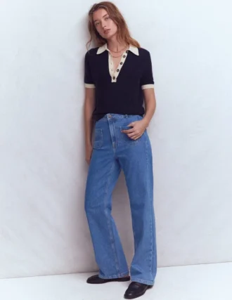 Straight Leg Pocket Jeans Mid Vintage