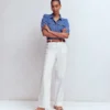 Straight Leg Pocket Jeans White Straight Leg Pocket Jeans White