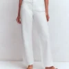 Straight Leg Pocket Jeans White Straight Leg Pocket Jeans White