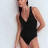 Strap Detail Swimsuit Black Strap Detail Swimsuit Black