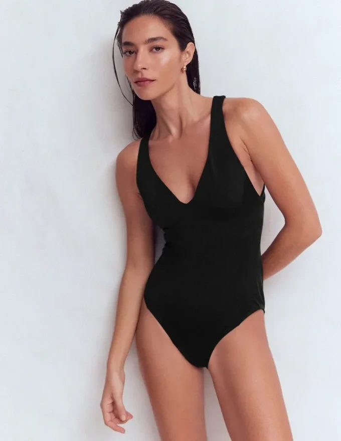 Strap Detail Swimsuit Black Strap Detail Swimsuit Black