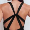 Strap Detail Swimsuit Black Strap Detail Swimsuit Black