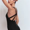 Strap Detail Swimsuit Black Strap Detail Swimsuit Black